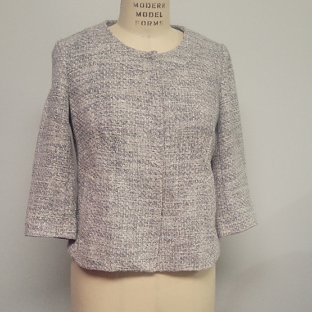 J. Jill Textured Gray Women's Blazer, Size S